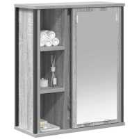 vidaXL Mueble de baño de pared con espejo gris Sonoma 50x21x60 cm - details 2