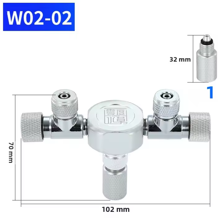 Distribuidor De CO2 Para Acuario ZRDR Multi-canal Metal 2-6 Canales Accesorios Para Generador De CO2 Regulador De Acuario - 1
