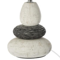 Lampara de mesa  cerámica con 3 piedras de base, 33 cm de alto - details 2
