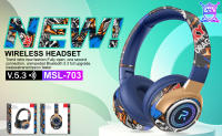 Auriculares Bluetooth Inalámbricos LED Graffiti Estéreo HiFi Plegables Reducción De Ruido Para Deporte Y Juego Con Micrófono Y Control De Volumen - details 2