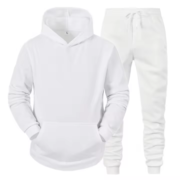 Conjunto Deportivo Para Hombre Con Suéter Y Pantalones Estilo Casual Para Primavera Y Otoño Ropa De Correr Con Cierre De Cordón Pantalones Con Bolsillos Material Poliéster - 1