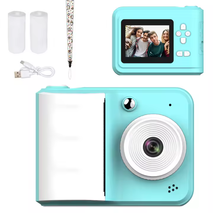 Cámara de impresión instantánea para niños,Vavupo Cámara Instantánea para Niños , Pantalla Digital de 6,1 cm with Grabación 1080P, 4800x3200 Píxeles, Diseño Portátil, Badería Recargable de Lithium 18650, alimentación Dual USB,maquillaje Infantil - 1