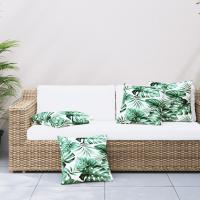 vidaXL Cojines decorativos 4 uds tela turquesa 60x60 cm en color Tuquesa/Beige/Gris y más | acolchados duraderos para sofás de jardín terraza exterior - details 7