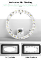 modulo De Techo LED 220V 12W 18W 24W 36W 48W 72W Luz Panel Reemplazo Fan De Techo Lámpara De Pared modulo Redondo - details 4