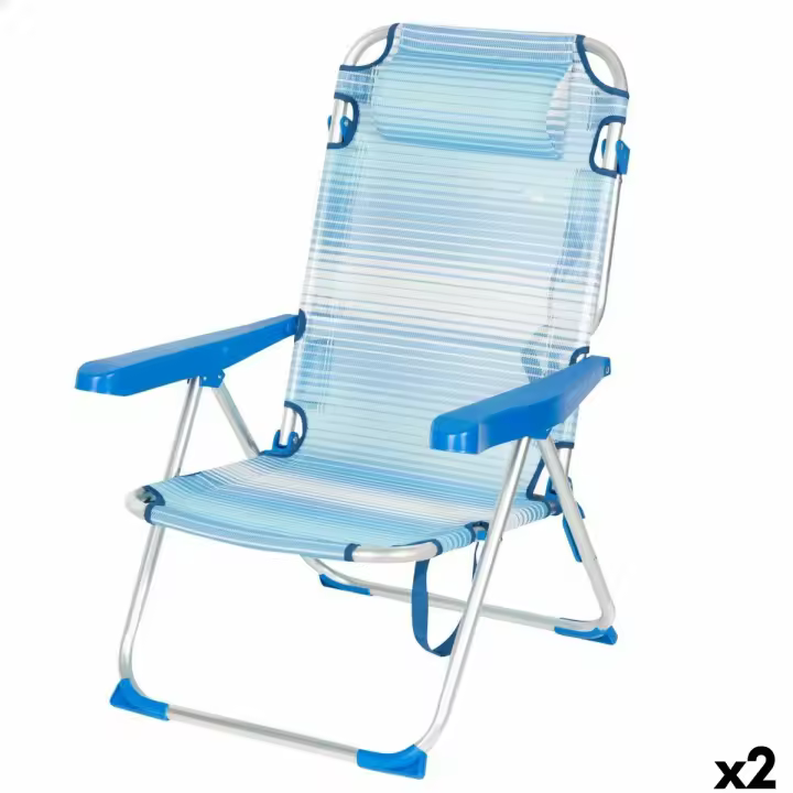 Silla de Playa Aktive 48 x 90 x 60 cm (2 Unidades) - 1
