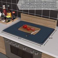 Mantel De Silicona Grande Para Estufa Multifuncional Con Drenaje Cubierta Protectora Para Inducción Resistente Al Calor - details 8