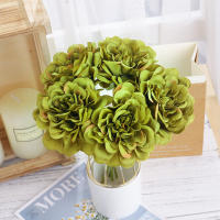 Bouquet De Flores Artificiales Peonía Para Boda Decoración De Hogar Y Fiesta En Tela Sintética Estilo Elegante Para Supermercado Y Sala De Estar - details 3