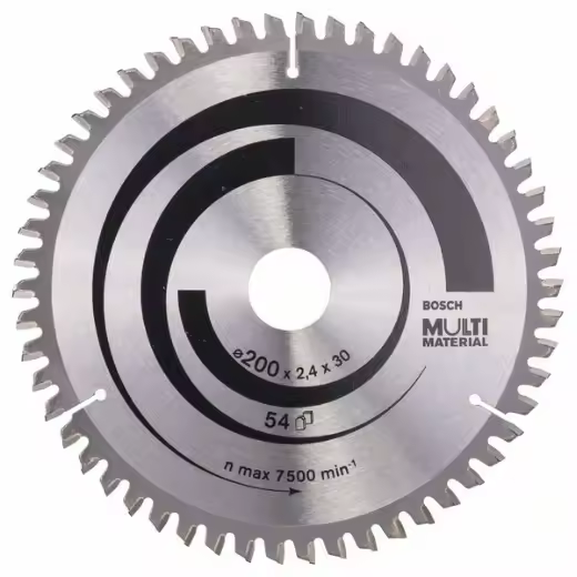 Bosch Professional 2 608 640 510 - Hoja de sierra circular Multi Material 200 x 30 2,4 mm, 54 (pack 1) - 1
