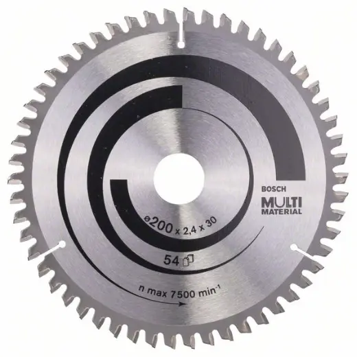 Bosch Professional 2 608 640 510 - Hoja de sierra circular Multi Material 200 x 30 2,4 mm, 54 (pack 1) - 1