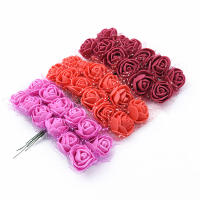 144pcs Rosas Artificiales De Espuma Para Decoración De Hogar Boda Navidad Casamiento Arco De Flores DIY Regalo De Novia - details 0
