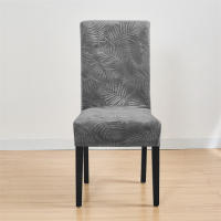 Cubierta De Silla De Velvet Suave 1/4pcs Para Banquete Y Hogar Anti Suciedad Elástica Con Diseño De Hojas Jacquard - details 21
