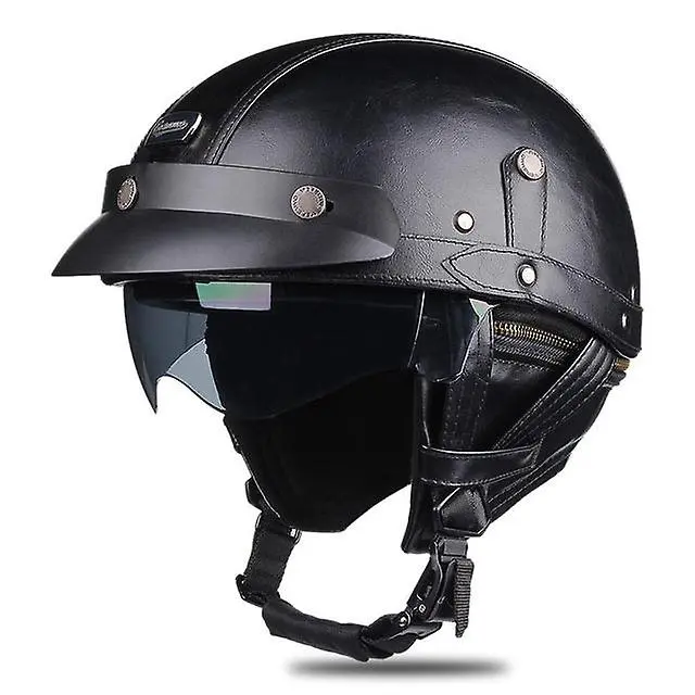 Dot Approved Motorcycle Retro Helmet Vintage Fashion Moto Helmet Capacete De Moto Half Helmet Baseball Cap Casco Moto Casque - 1