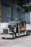 Peterbilt 389 Camión De Juguetes De Aleación 1:24 Con Sonido Y Luz Control De Ruedas Para Niños Regalo De Cumpleaños Coleccionable De Vehículos Metal - details 0