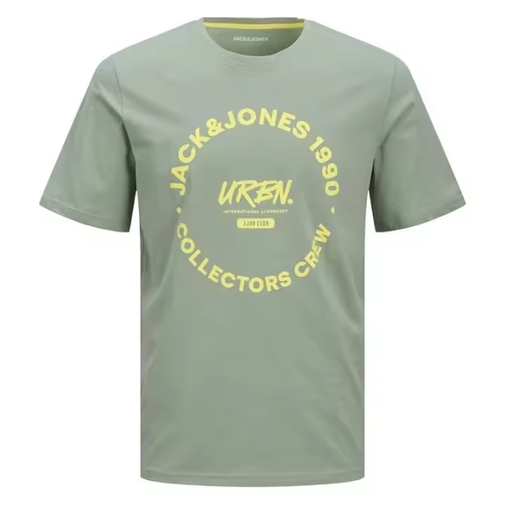 Jack&Jones - Camiseta para Hombre - Verde - Manga Corta con Print Central - 1