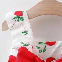 Vestido De Verano Para Niñas 0-3 Años Estilo Casual Con Volante Y Diseño De Pears Florido Manga Corta Tipo Halter Longitud De Pierna Vestido De Mujer - details 31