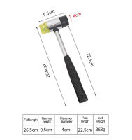 Martillo De Goma Doble Cara Tamaño Multifuncional Para Vidrio Y Ventanas Maza De Nylon Cabeza De Goma Para Trabajos De Carpintería - details 2