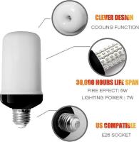 Paquete de 4 bombillas de llama E27, Base de 4W, Bombillas LED con efecto de llama, 4 Modos de iluminación, bombillas Decorativas de Interior para Fiesta en El Jardín del Hogar - details 0