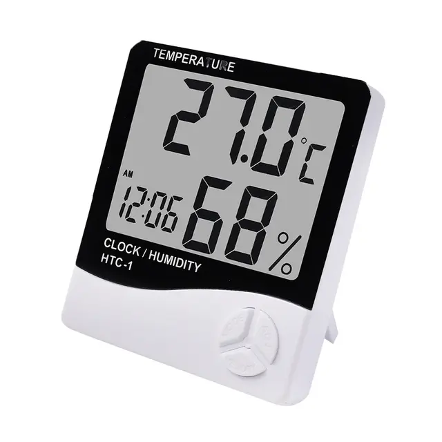 Nueva Estación Meteorológica Digital LCD Con Termómetro Y Higrómetro Para Interior Y Exterior HTC-1 HTC-2 Medidor De Temperatura Y Humedad - 1