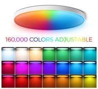Lámpara De Techo Plana LED Ultra Delgada 20/24W Redonda Para Cocina Dormitorio Basamento Pasillo Sala De Estar Iluminación Diaria Ajustable Color Negro - details 16