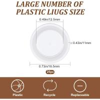 25PCS Tapones Para Esmalte Y Pimienta Plásticos Reutilizables Transparentes Tamaño 1/2 Pulgada Repuestos Para Botellas - details 1