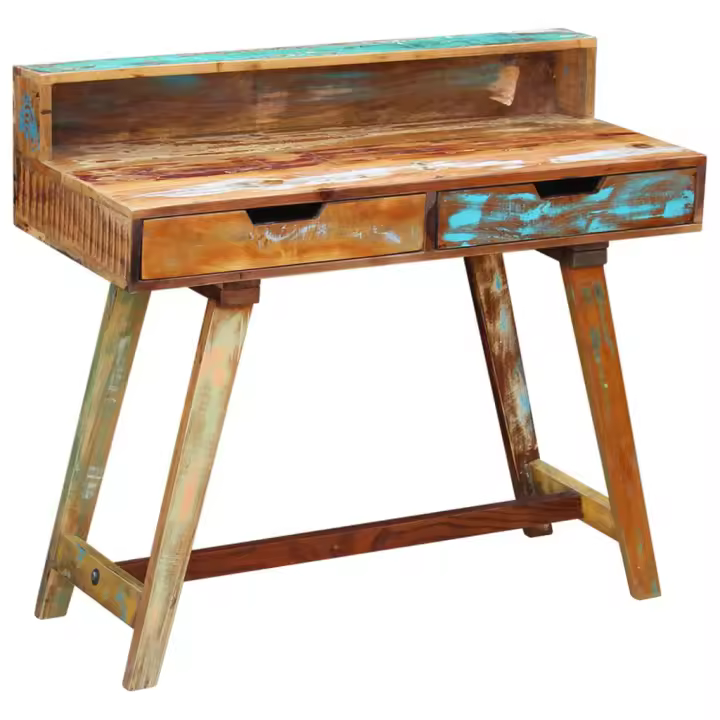 vidaXL Escritorio de madera maciza reciclada - 1