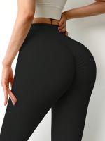 Leggings De Yoga Para Mujer Cintura Alta Sin Costuras Trousers De Fitness Con Efecto Pecho Naranja Tallas Variadas Pantalones Largos - details 0
