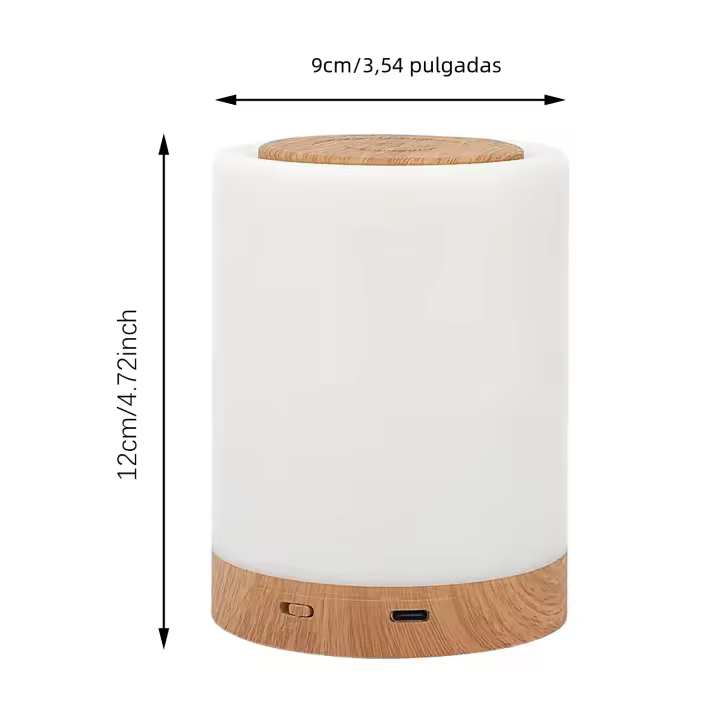 Lámpara Nocturna Inteligente LED Portátil Con Control Táctil Y Cambio De Color RGB Para Decoración De Habitación Infantil Camping - 1