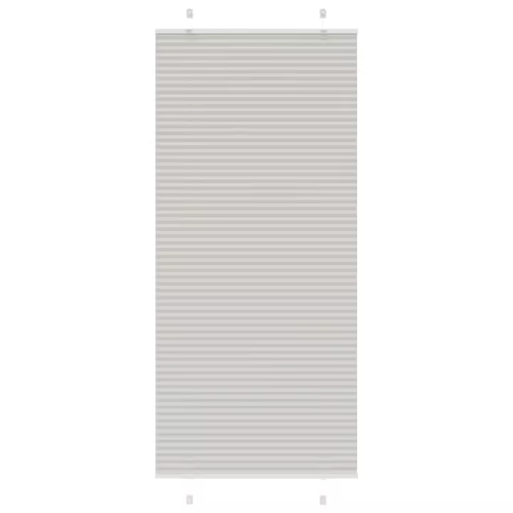 Estor Plisado gris claro 85x200 cm Tela Ancho 84,4 cm Poliéster - 1