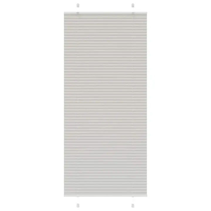 Estor Plisado gris claro 85x200 cm Tela Ancho 84,4 cm Poliéster - 1