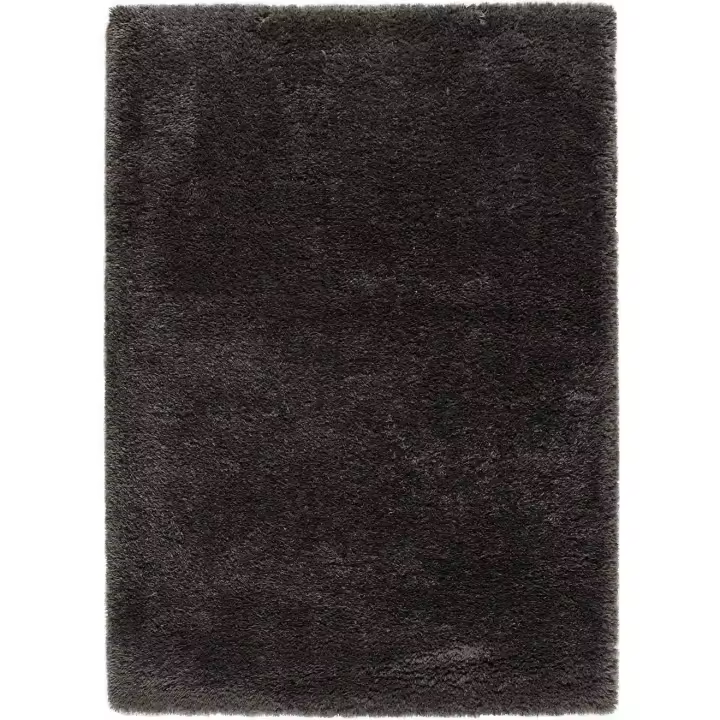 Alfombra shaggy lisa en antracita - SHAGGY RECICLADA | 60x110, 80x150, 140x200, 160x230, 200x290 cm - 1