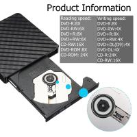 ROUHONG USB3.0 Externo Lector Y Grabador De DVD RW CD Para Portátil PC Compatible Con DVD- RAM Velocidad Máxima De Grabación 24x - details 0