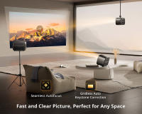 ETOE E3 Pro Proyector con Android TV, 600 ANSI, Resolución Nativa 1080P, Decodificación 4K, Enfoque Automático y Corrección de Keystone, WiFi Doble Banda y Audio de 20W - details 0