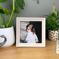 Marco De Fotos Cuadrado De Plástico 1PC Para Muebles Y Pared En Rosa Adecuado Para 4 6 7 8 Pulgadas Display De Mesa Y Pared - details 1
