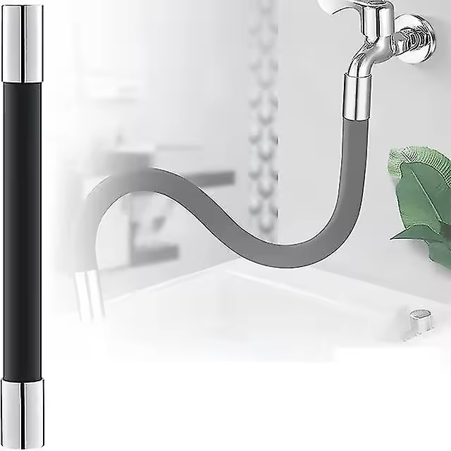 Universal Foaming Extension Tube 360 Free Bending Faucet Lengthening Extender Bathroom Adjustable Faucet Extender - 1