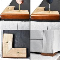 AORYVIC Soporte De Cama De Madera 2 Pulgadas Pies De Sofá Para Muebles Juego De 4 Pies De Mesa L Leg Set De Madera Sólida - details 2