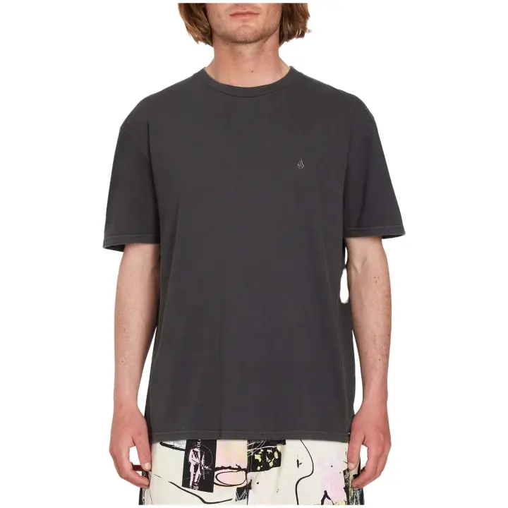 Camiseta de Manga Corta Volcom Solid Stone para hombre en color negro - 1