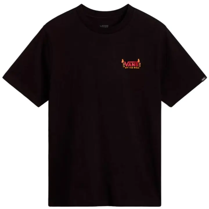 Camisetas marca Vans modelo Vn000Jpnblk1 para kids en color negro - 1