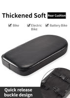Almohadilla De Asiento Trasero Para Bicicleta Montaña Con Escaño Adecuada Para Niños Cómoda Y Duradera Tamaño 30x5x4cm Material De Cuero Negro Y Plateado - details 5