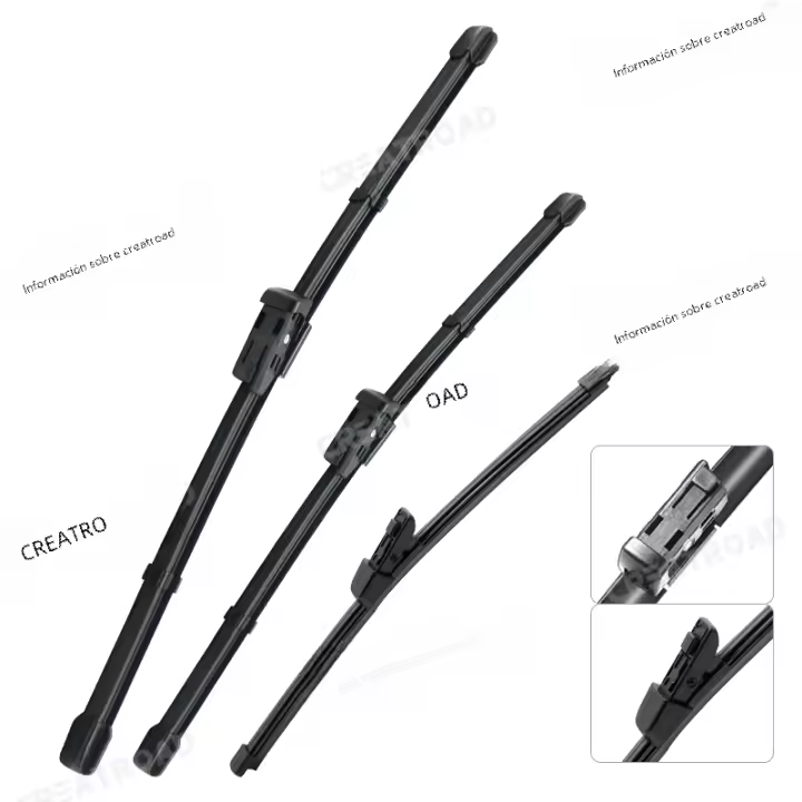 Limpiaparabrisas Delantero Y Trasero Para VW Polo 6R Hatchback 2009-2017 Hojas De Limpieza De Ventanas Delanteras Y Traseras 24+16+11 Pulgadas - 1