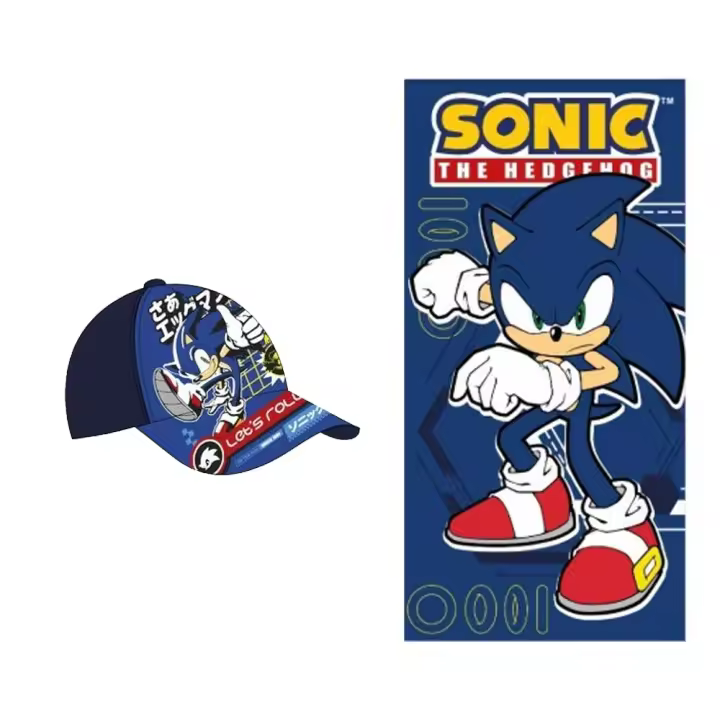 SET GORRA Y TOALLA MICROFIBRA 70*140CM SONIC - 1