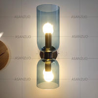 Lámpara De Pared LED Nórdica Tricolor Vidrio Dormitorio Lámpara De Noche Sala De Estar Pasillo Foyer Creativa Sconce Iluminación Fixación - details 5