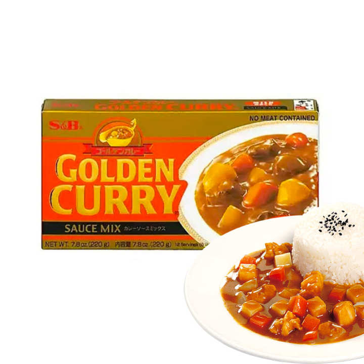 Pasta de Curry Japonés  Golden Curry Suave Picante Medio Picante Super picante Extra Hot 220g S&B