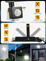 Proyector De Luz Exterior LED Con Sensor De Movimiento PIR 20W 30W 50W 100W 200W AC220V Impermeable Para Jardín Y Paisajismo - details 1