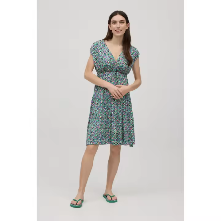 Ysabel Mora - Vestido corto cuello V estampado flores - 1