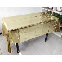 Mantel Desechable De Aluminio Dorado Y Oro Sencillo Para Fiestas Suministros De Fiesta Mantel De Papel Para Arreglos Prop De Evento - details 5