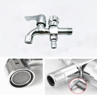 Grifo exterior Grifo de salida Doble, Grifo de salida de alta calidad, grifo de control Salida Doble Interfaz de 3/4 ''Salida de 3/4 ''Hogar e Industria - details 2