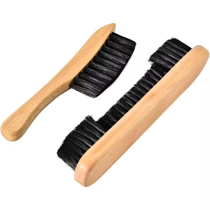 Juego de cepillos para mesa de billar y riel, cepillo de cerdas de nailon para mesa de billar y mango de madera natural - Accesorios de billar - 1