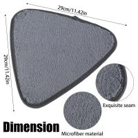 Reemplazo De Pads De Mopa Triangular 3/6/9Pcs Microfibra Para Uso Seco Y Húmedo Mopa Reutilizable Y Lavable Accesorios De Limpieza - details 1