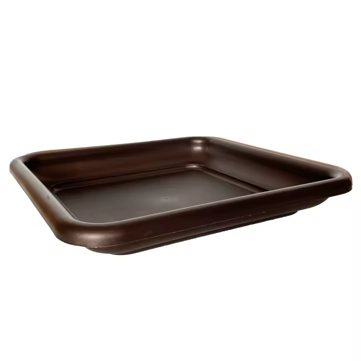 Prosperplast Plato Cuadrado Vulcano Zanvic Bronce 25x25x4.6 Cm en Plástico de Alta Calidad - 1