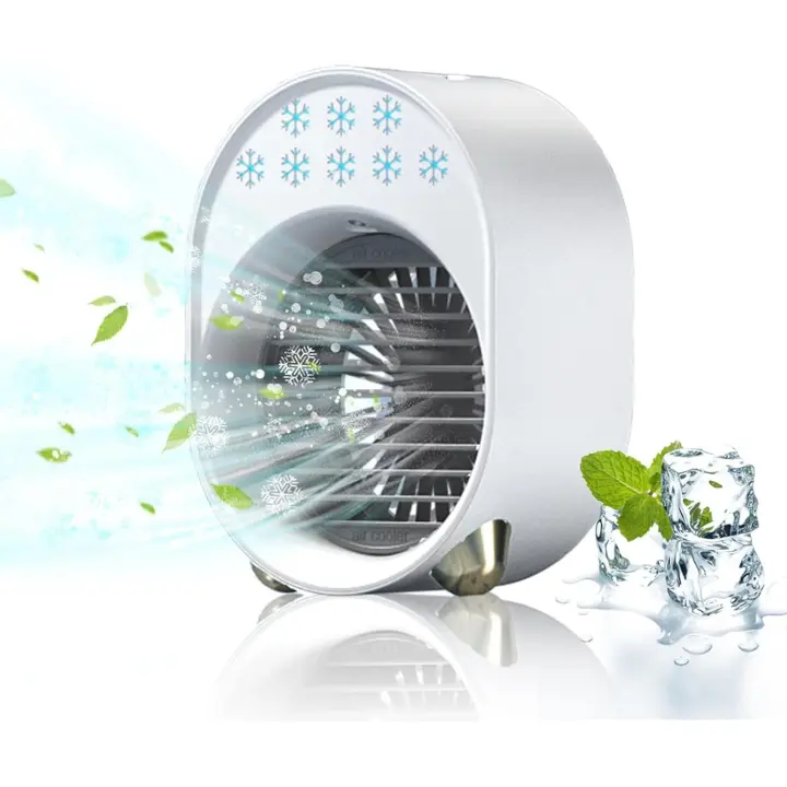 Mini aire acondicionado portátil, ventilador Silencioso Móvil para dormitorio, aire acondicionado portátil recargable por USB - 1